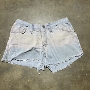 Vintage 70s Wrangler Blue Faded Denim Cut Off Shorts 28x2.5